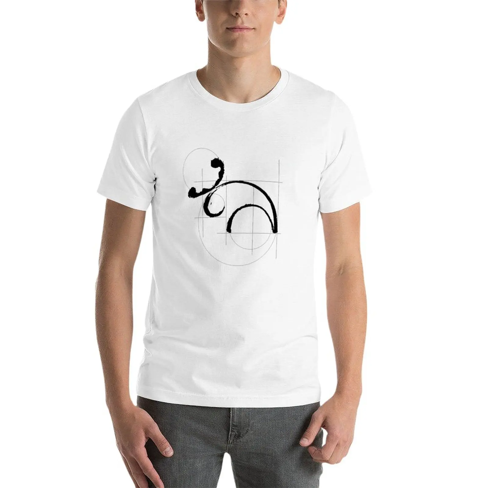 Новая футболка с изображением витрувианского лося, быстросохнущая футболка, одежда с аниме, простые черные футболки, мужские Изображение 2