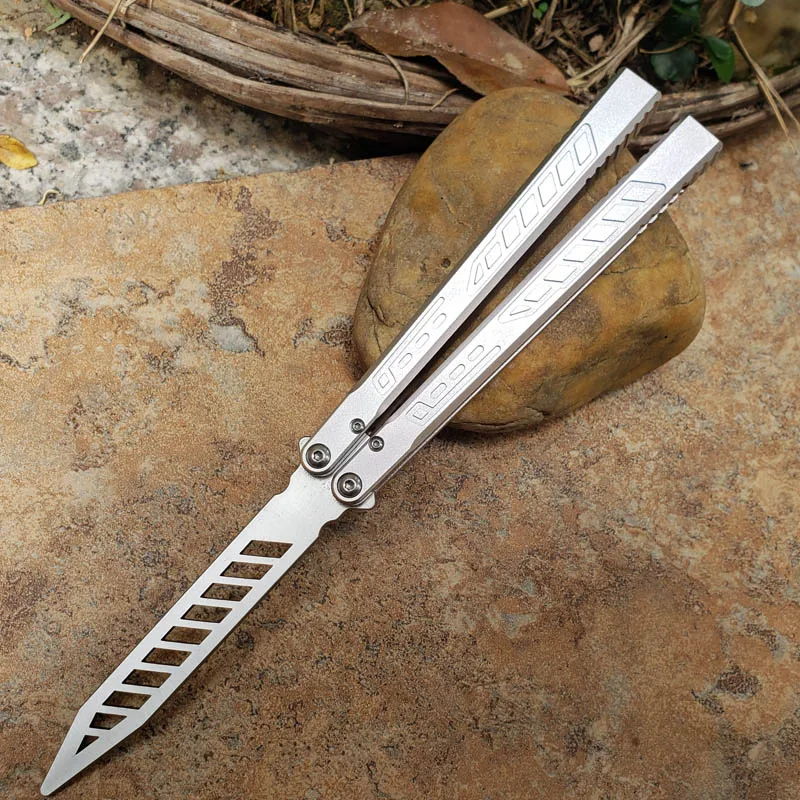 Нож-бабочка TheOne Falcon Balisong с алюминиевой швеллерной рукояткой D2 Blade Bushing System Изображение 2