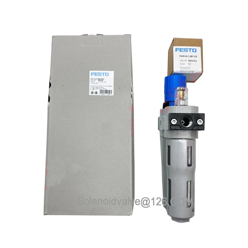 Оригинальный блок обработки источника газа FESTO FRC-1/4-D-MINI-MPA 8002267 для отвода конденсированной воды Изображение 2
