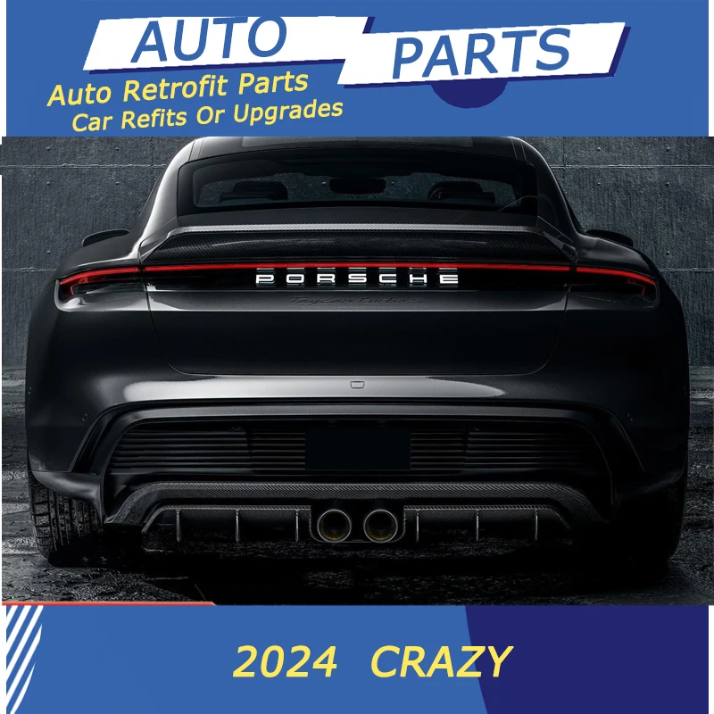 Подходит для Porsche Taun Turbo Модифицированная объемная юбка из углеродного волокна спереди, зеркало заднего вида, крыло заднего бампера в комплекте с установкой Изображение 2