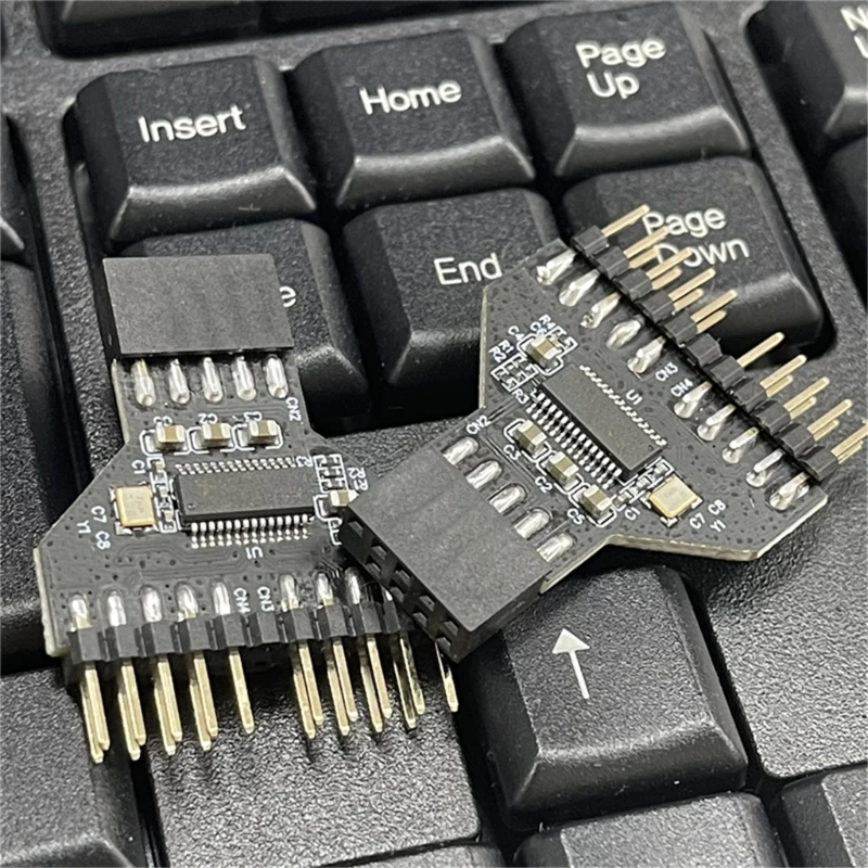 Портативный USB-Удлинитель с 9-контактным разъемом от 1 до 2 для удобного подключения Изображение 2