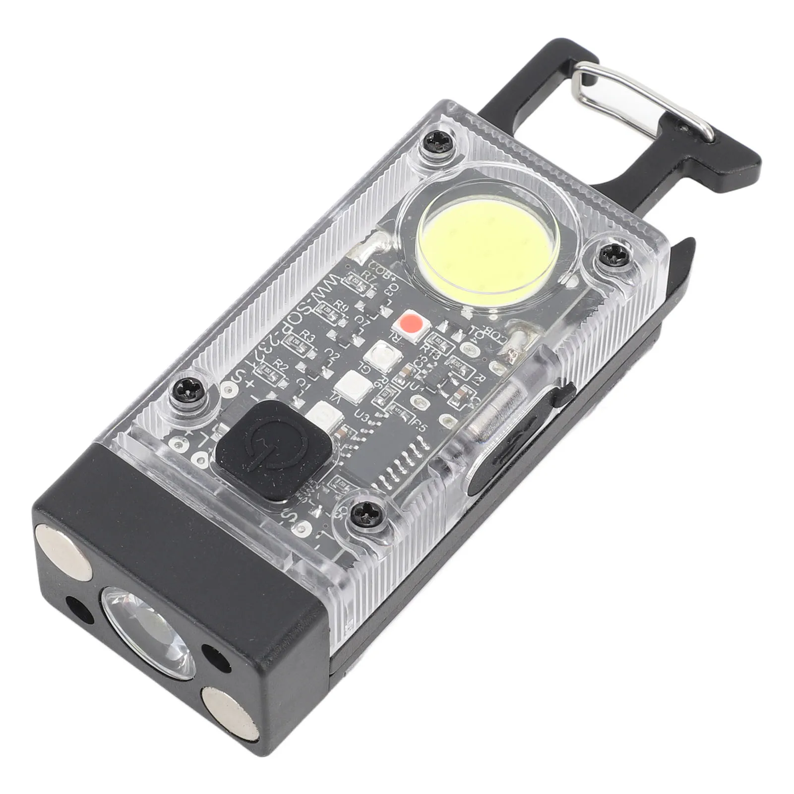 Светодиодный COB Маленький Фонарик Удобная Цепочка Для Ключей USB Перезаряжаемый Фонарик Type C Зарядка 2 Режима Освещения для Бега на открытом воздухе Изображение 2