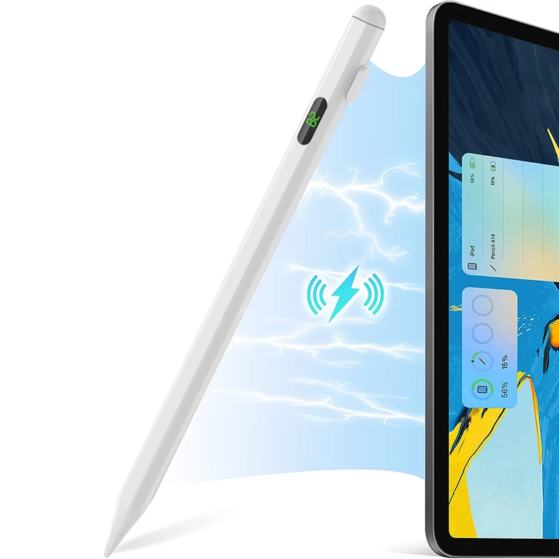 Стилус для iPad, сенсорная ручка, совместимая с iPad 2018-2020 для Apple, универсальный стилус с цифровым дисплеем питания Изображение 2