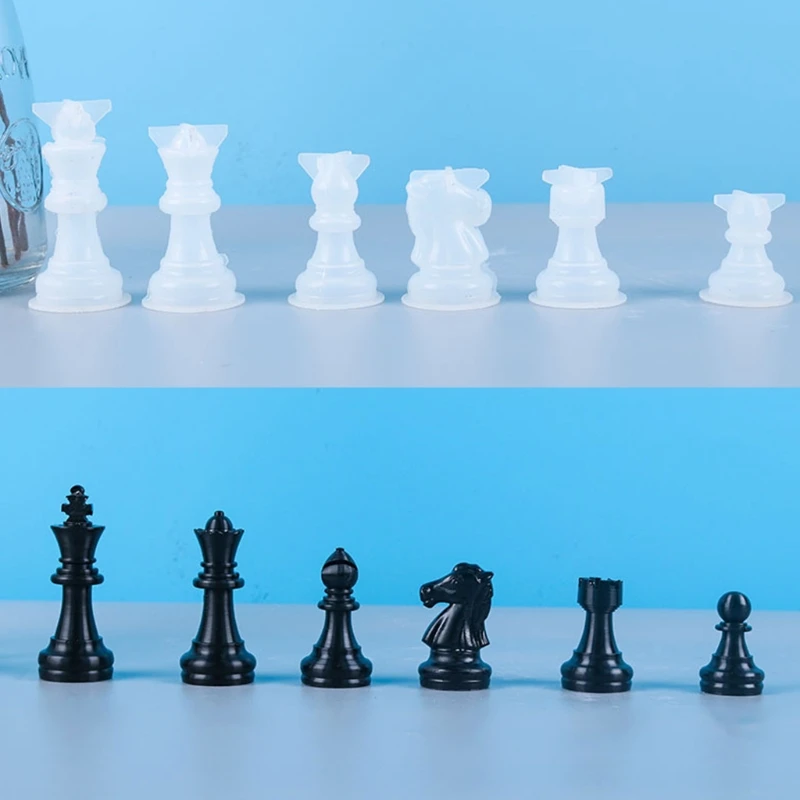 Форма для шахматной доски Шахматная доска Силиконовая форма Форма для литья шахматной доски Изображение 2