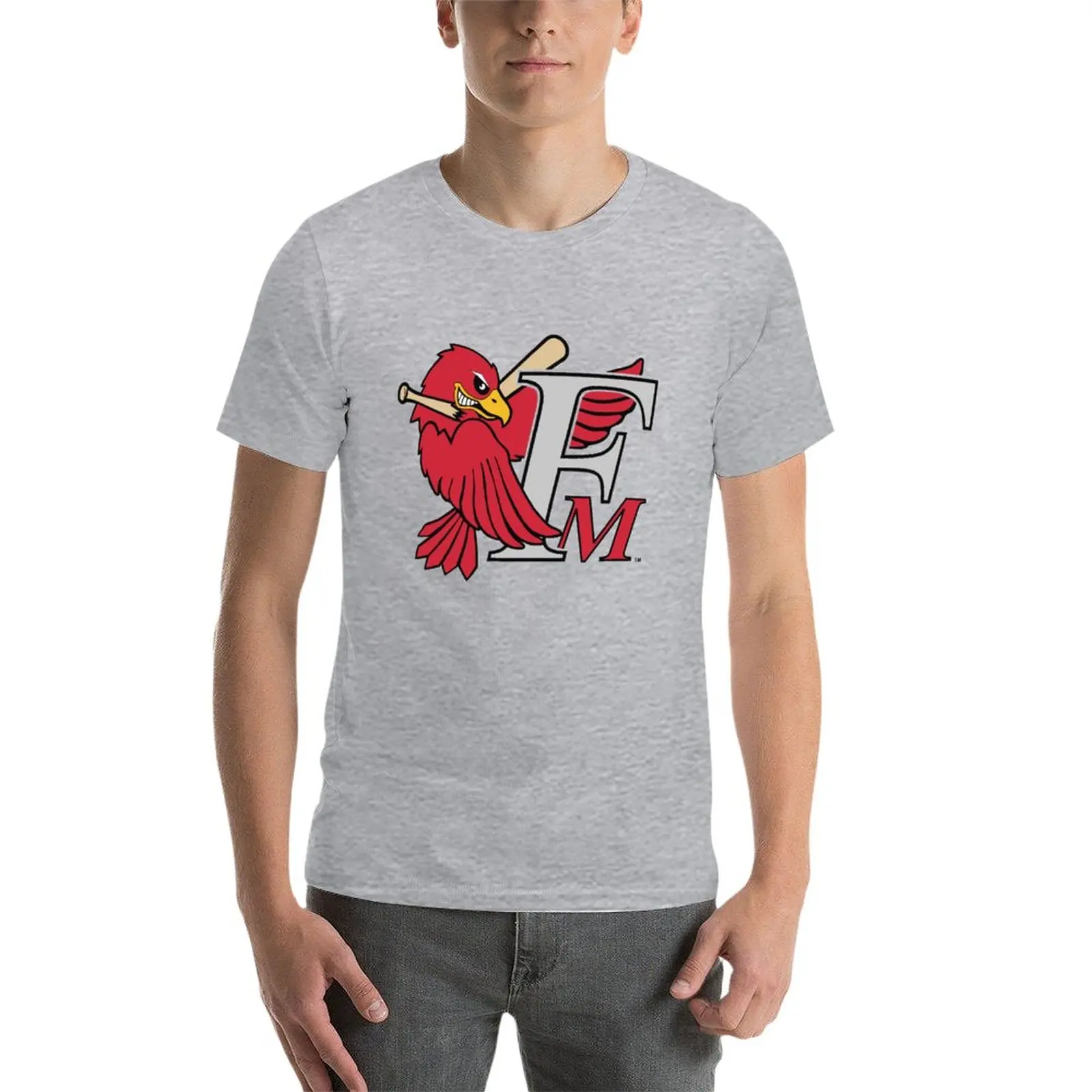 Футболка Fargo Moorhead RedHawks, короткая футболка с аниме, мужская одежда Изображение 2