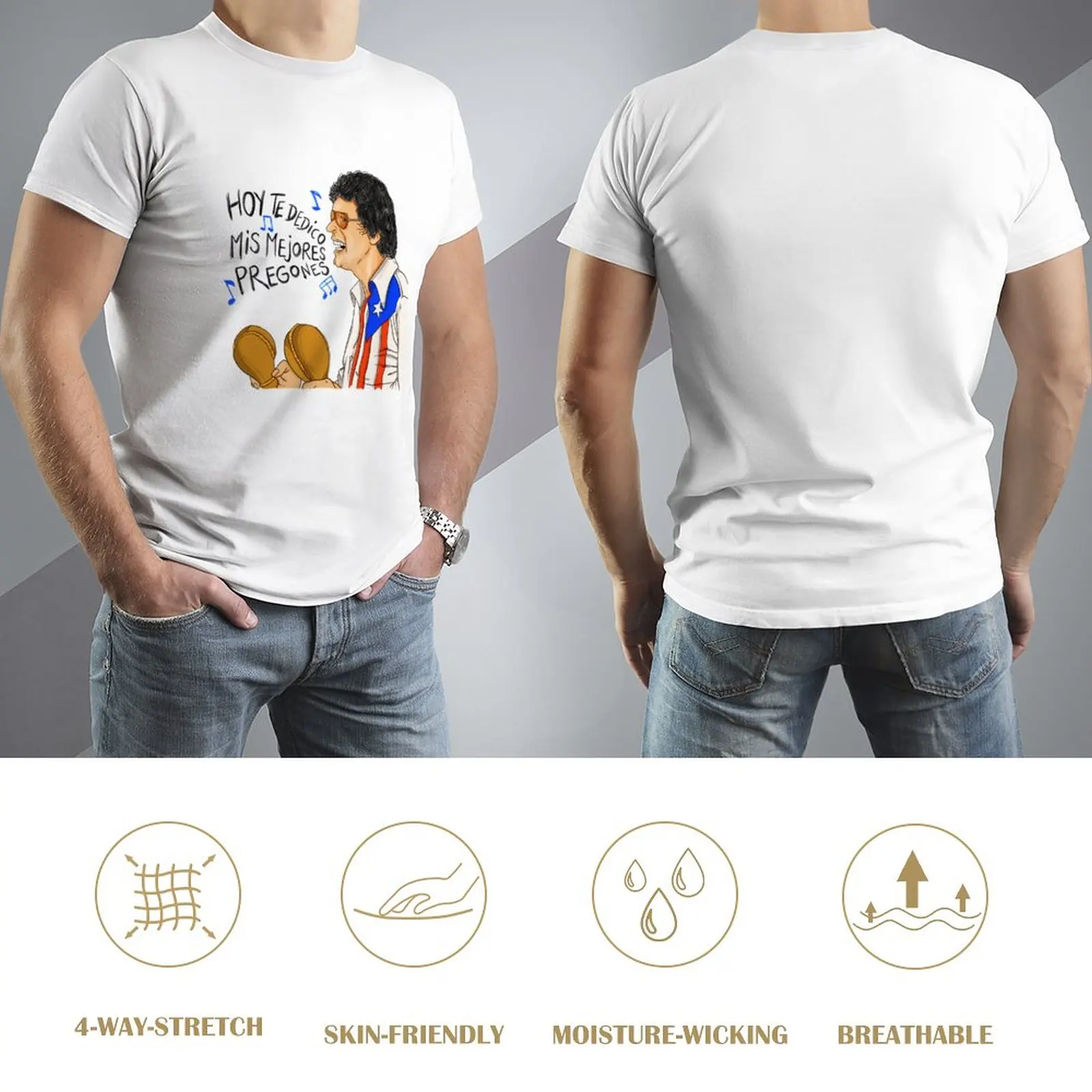 Футболка Hector Lavoe, футболки на заказ, футболки для спортивных фанатов, быстросохнущая рубашка, летние топы, мужская футболка Изображение 2