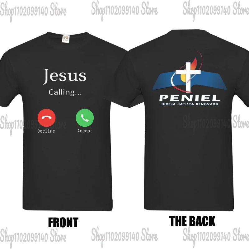 Футболка для мужчин Jesus Is Calling, женская футболка-христианка, подарок, забавный телефон Христа Бога, Новые поступления, модная женская футболка, Летние футболки Изображение 2
