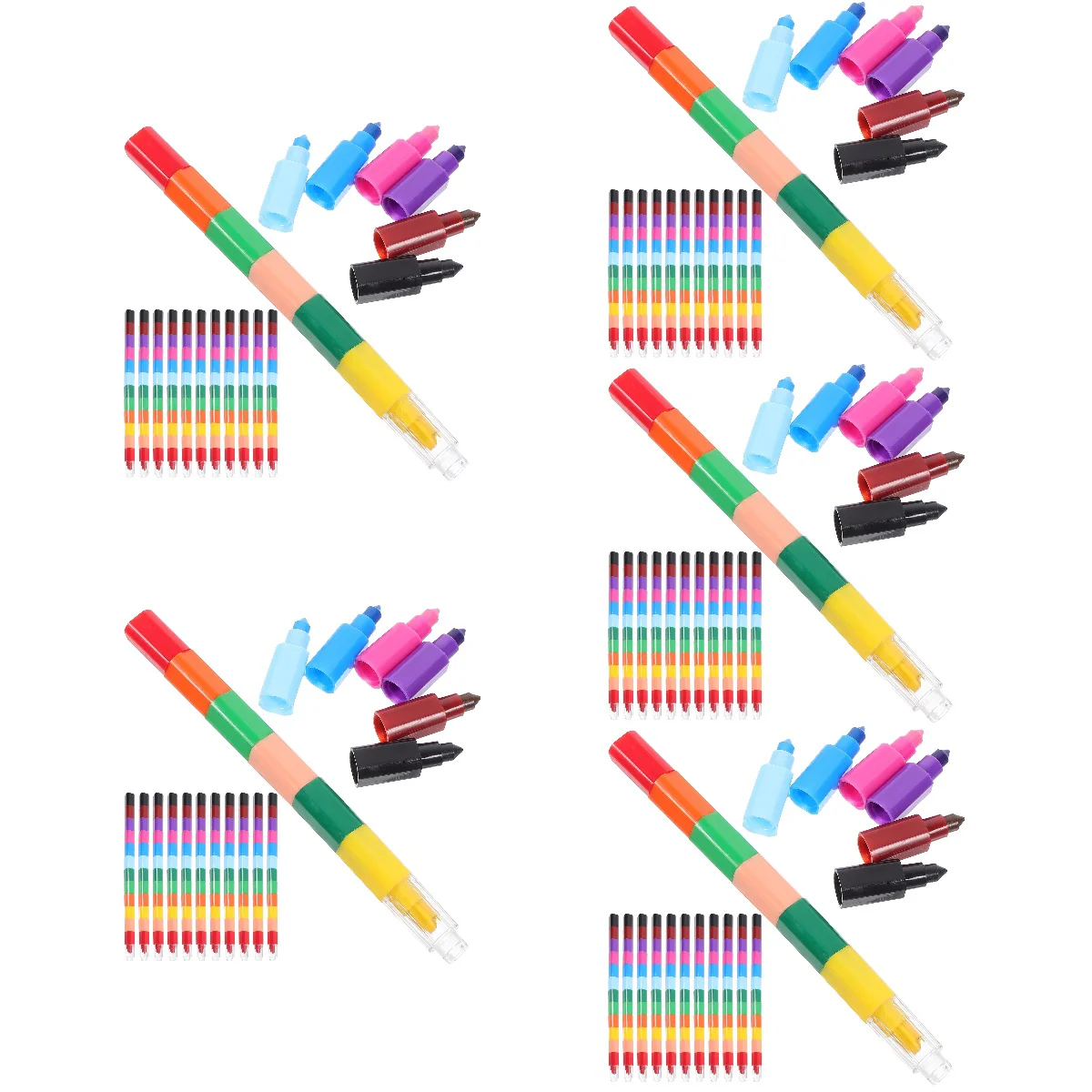 120 шт 12 цветных цветных карандашей для раскрашивания творческих строительных блоков Crayon Студенческие канцелярские принадлежности для рисования Изображение 3