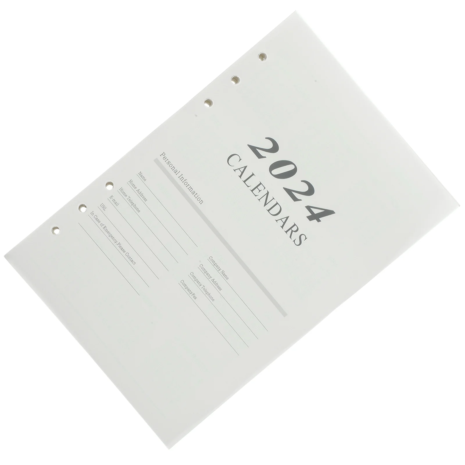 2024 Английский Планировщик Заправляет Календарные вставки 2023 Года Бумага для пополнения Ежемесячного Планировщика формата А5 Изображение 3