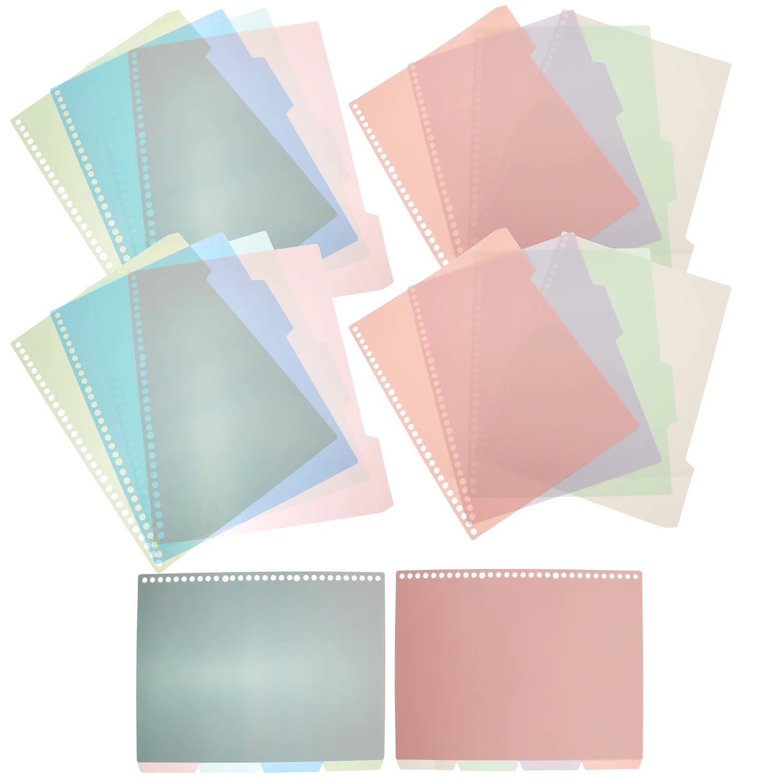 6 комплектов пластиковых разделителей Разделитель страниц формата А4 вкладки для блокнота Блокнотный указатель Изображение 3