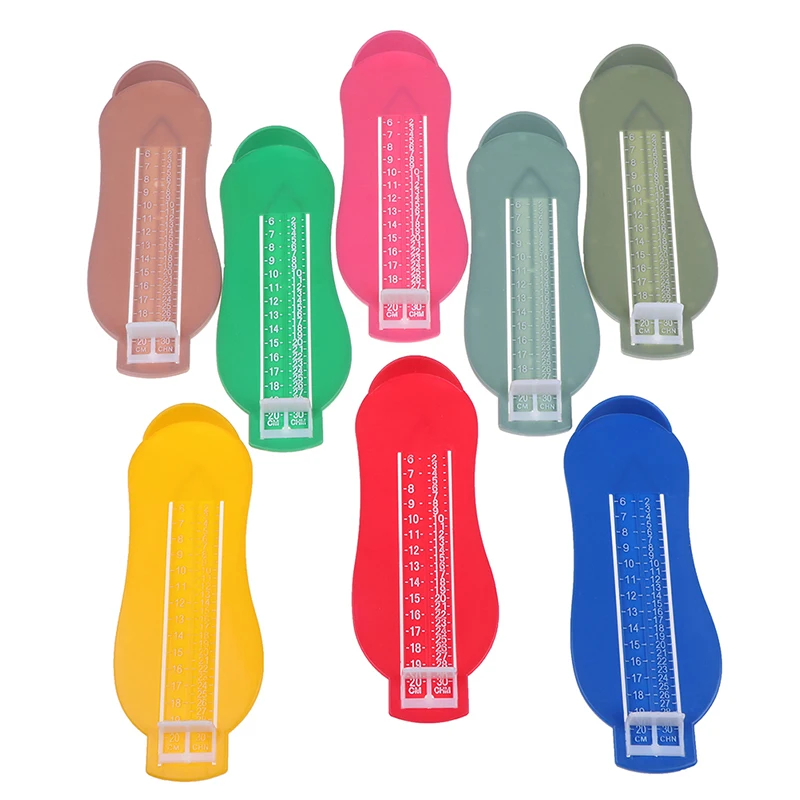 8 цветов Линейка для детской стопы Прибор для измерения длины детской стопы калькулятор детской обуви для детей Фурнитура для детской обуви Измерительные инструменты Изображение 3