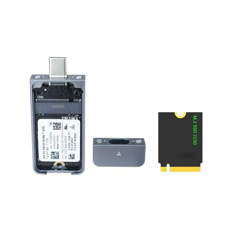 M.2 NVMe 2230 SSD Корпус USB A USB C Адаптер 10 Гбит/с USB3.2 Gen2 Портативная Коробка для M2 2230 NVMe SN740/530/PM991a/BG4/BC711 Изображение 3