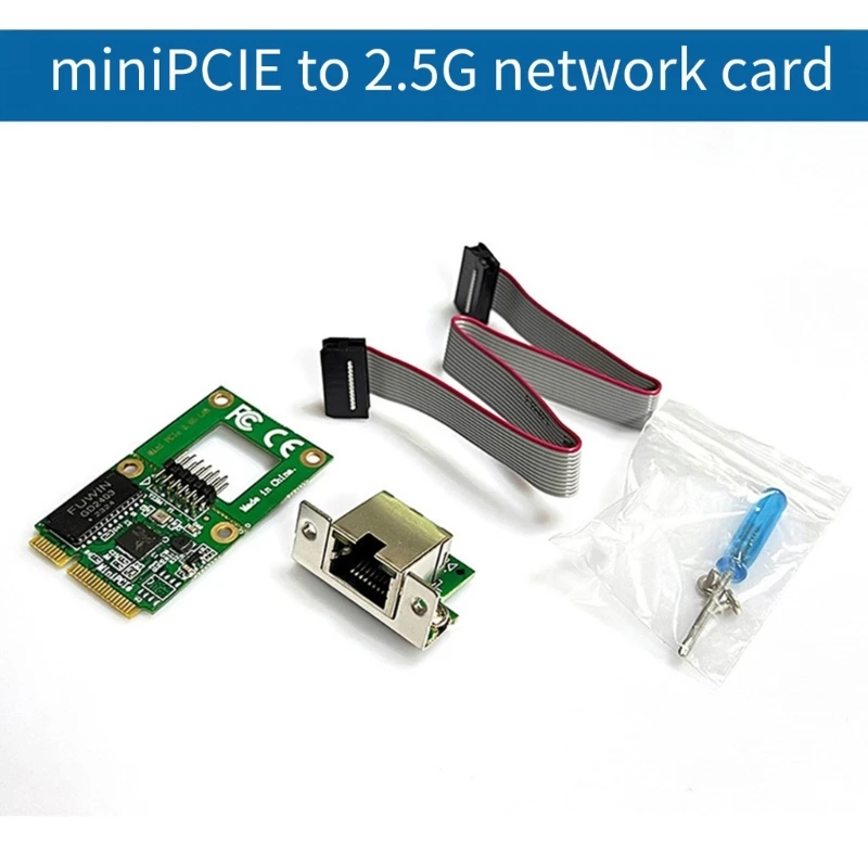 RTL8125B Mini Pcie 2.5Gigabit Ethernet Card Настольная Сетевая карта с мягкой маршрутизацией 10/100/1000 М/2.5 Гбит/с Адаптивная Изображение 3