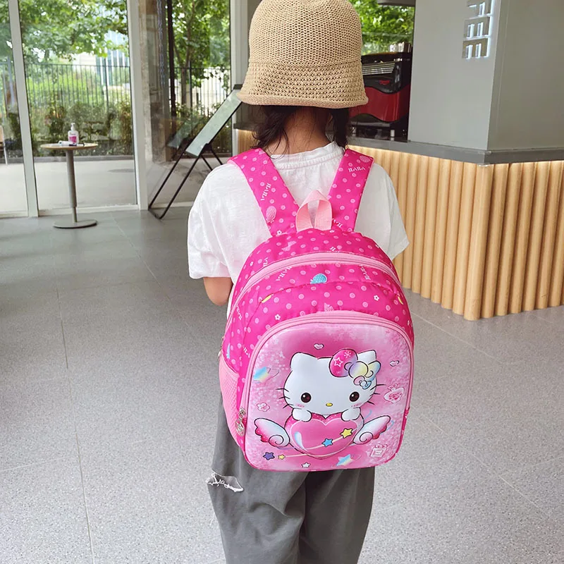 Sanrio hello kitty школьный ранец для детского сада, детский рюкзак для мальчиков и девочек, школьный ранец, детский мультяшный рюкзак, дорожная сумка Изображение 3