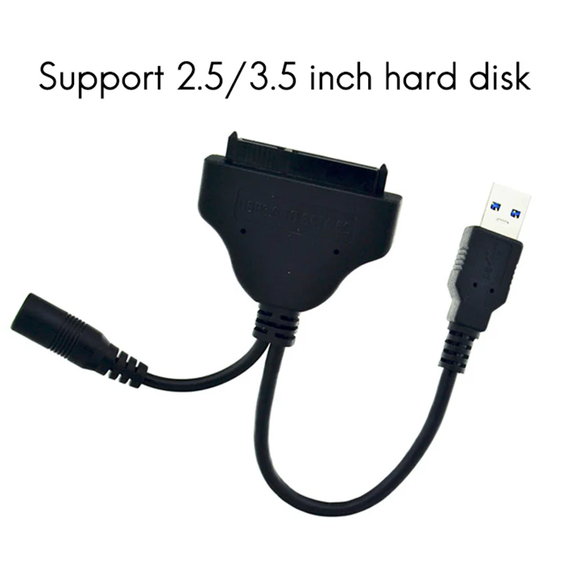 USB3.0 Кабель Easy Drive для чтения с жесткого диска USB к SATA3 2,5 /3,5-дюймовый кабель-адаптер для жесткого диска с интерфейсом питания Изображение 3