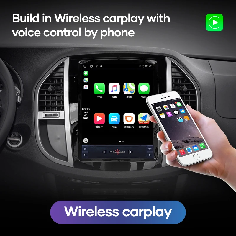 Автомобильный Android 10 Радиоплеер Для Nissan X-Trail 2014 Мультимедийный Видео GPS Навигация Для Tesla Style Вертикальный Экран БЕЗ DVD IPS Изображение 3