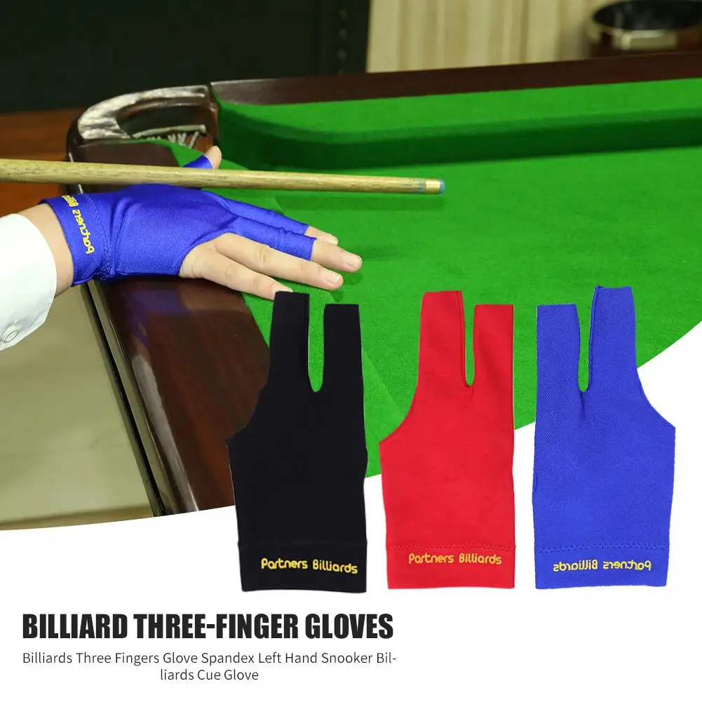 Бильярдная перчатка с тремя пальцами для левой руки, бильярдная перчатка для снукера свободного размера Изображение 3