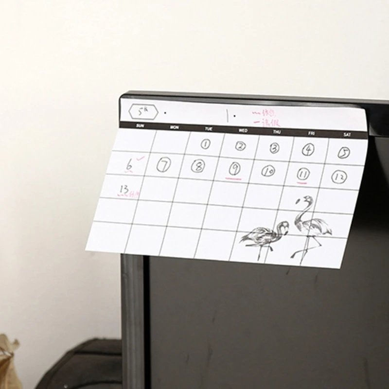 Блокнот для Ежемесячного Планирования, Недатированный Календарь Настольные Блокноты Модернизированный Блокнот для Планирования с Доской на 30 Листов Отрывная страница K1KF Изображение 3