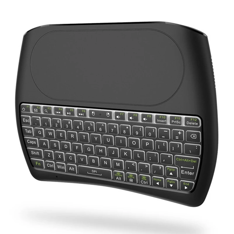 Клавиатура Bluetooth с подсветкой D8 Super English 2.4G Беспроводная Мини-клавиатура Air Mouse с сенсорной панелью для TV BOX Изображение 3