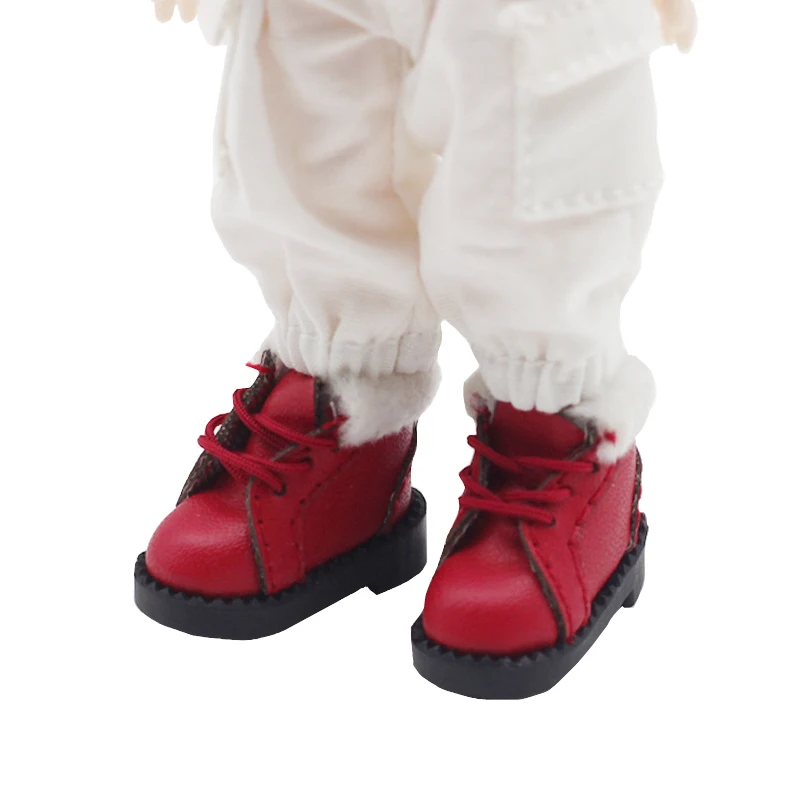 Милые мини-зимние туфли для кукол 1/12 BJD и кукол OB11, Obitsu11, GSC, DOD BJD Зимняя обувь, аксессуары для игрушечной обуви, лучший подарок Изображение 3