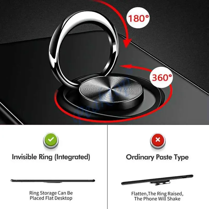 Модный кольцевой держатель, мягкий чехол для Samsung Galaxy J8 J6 Plus Prime J4 J7, чехол для телефона Изображение 3
