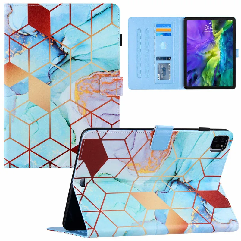 Мраморный планшет для iPad Pro 11 Case 2021 3-го поколения 2020 2018 Кошелек Funda TPU Shell Для iPad Air 4 Case Air4 10.9 Caqa Etui Изображение 3
