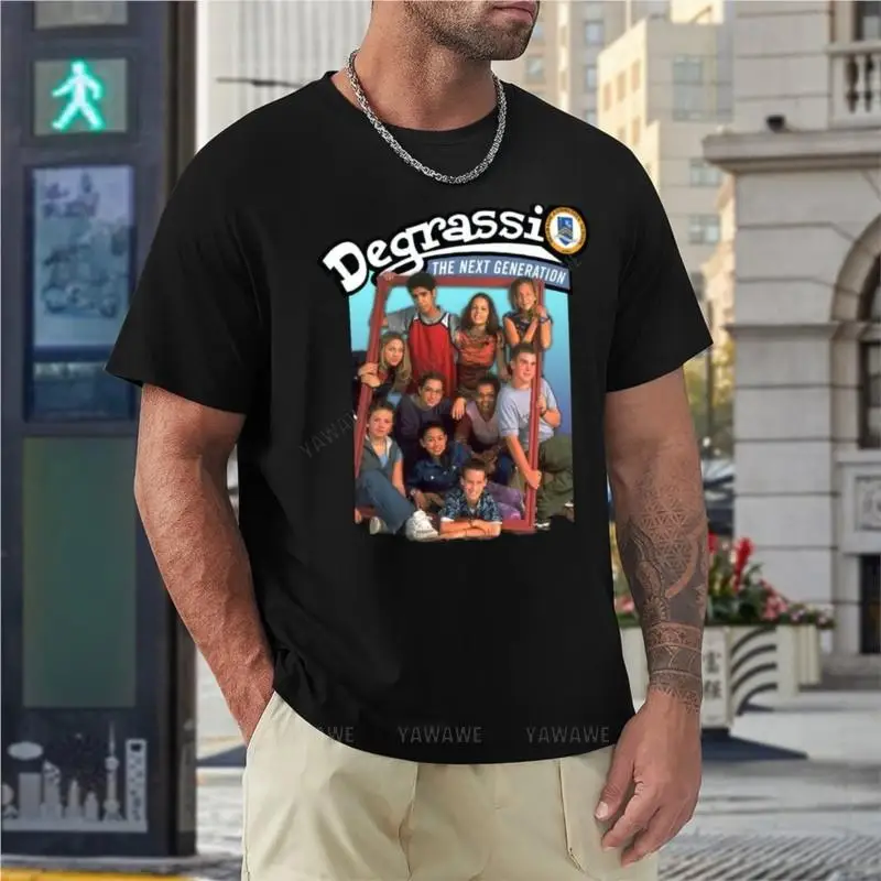 Мужская летняя футболка Degrassi, футболка с аниме-графикой, футболка с коротким рукавом, мужские футболки с коротким рукавом, хлопковая футболка, мужская футболка Изображение 3