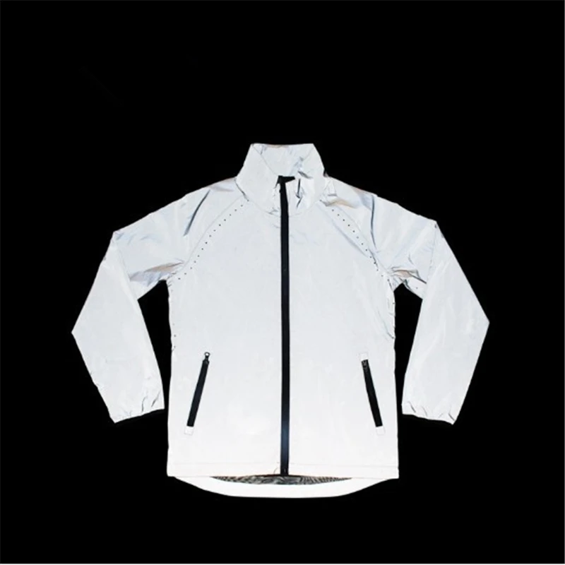 Мужская светоотражающая куртка ABOORUN 3 М, флисовая водонепроницаемая ветровка, куртка в стиле хип-хоп для пар W2181 Изображение 3