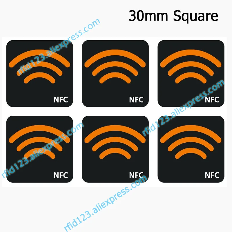 Наклейка NFC Ntag213 13,56 МГц NTAG 213 Универсальная Этикетка RFID-метка с памятью 144 байта Изображение 3