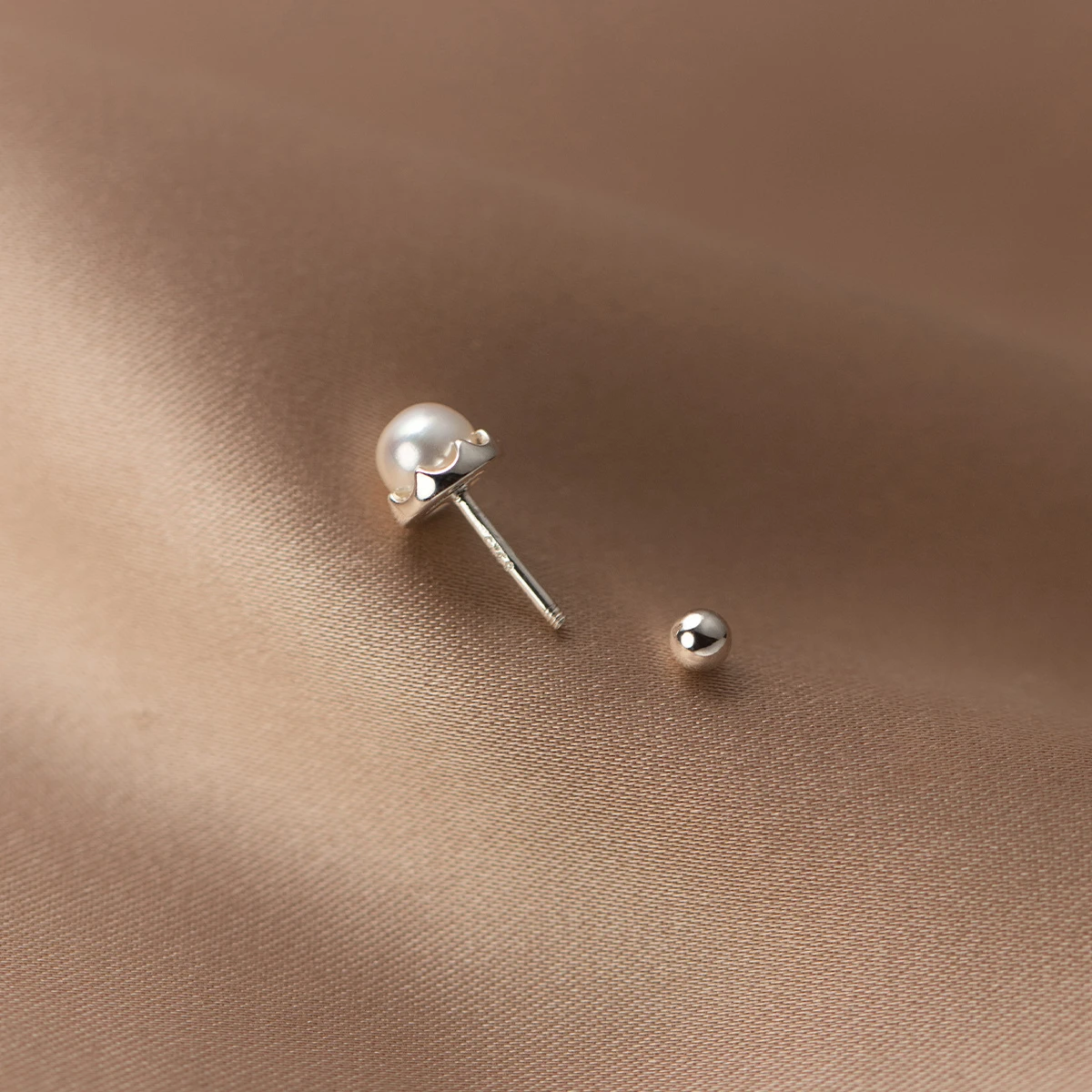 Настоящее серебро 925 пробы, серьги с пресноводным жемчугом, серьги-гвоздики для ушей, женские подарки Изображение 3