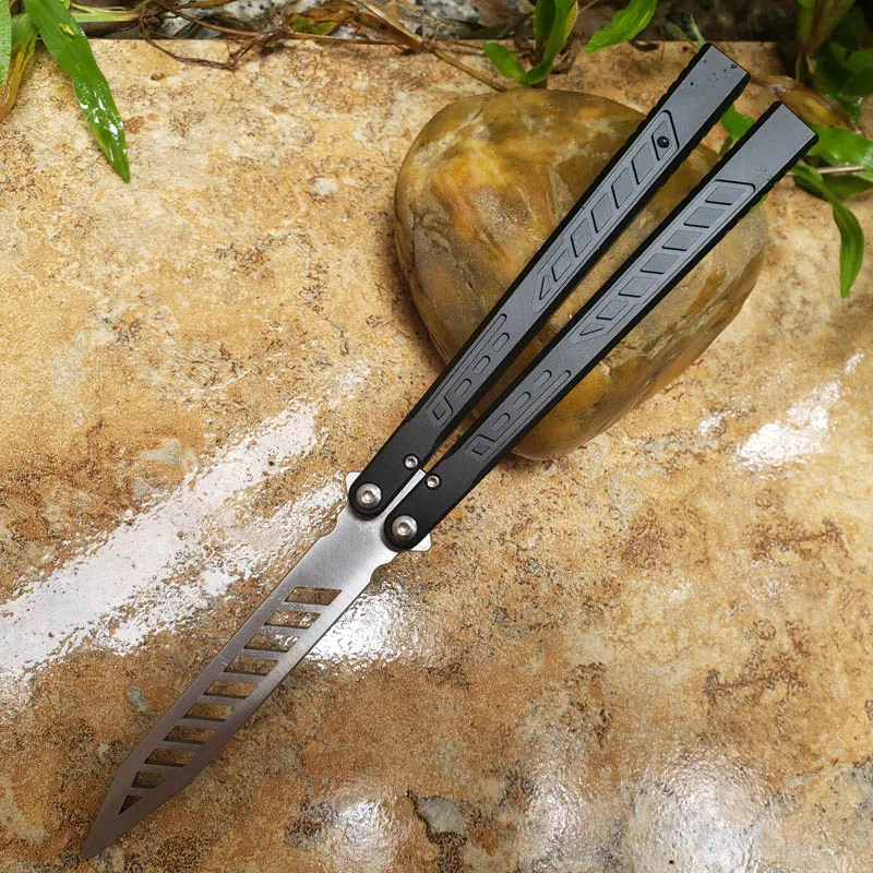 Нож-бабочка TheOne Falcon Balisong с алюминиевой швеллерной рукояткой D2 Blade Bushing System Изображение 3