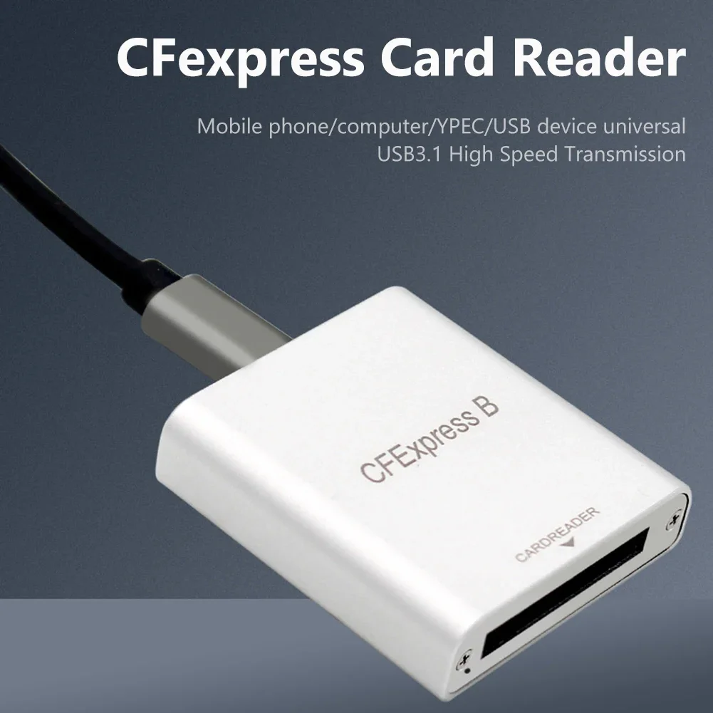Портативный Кард-ридер CFexpress USB 3.1 Gen 2 Для Чтения Карт памяти Без Привода для Портативного Компьютера, Телефона для MacBook iPad Chromebook Изображение 3
