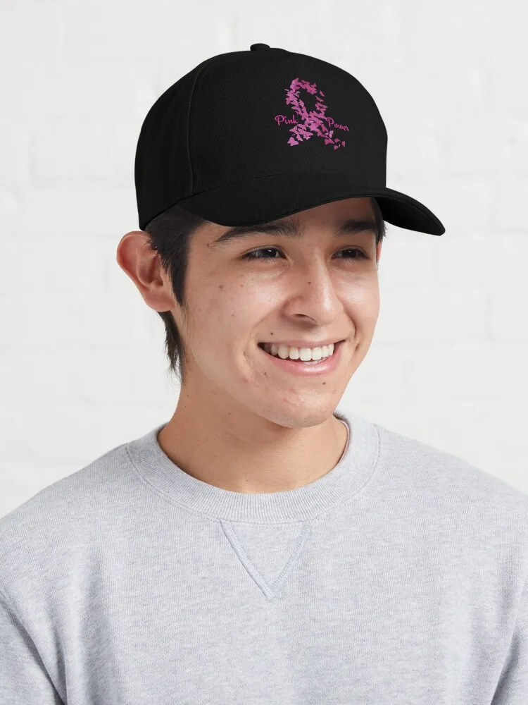 Розовая сила - бейсболка для повышения осведомленности о раке молочной железы, военные тактические кепки, дизайнерская шляпа, женская мужская кепка Изображение 3