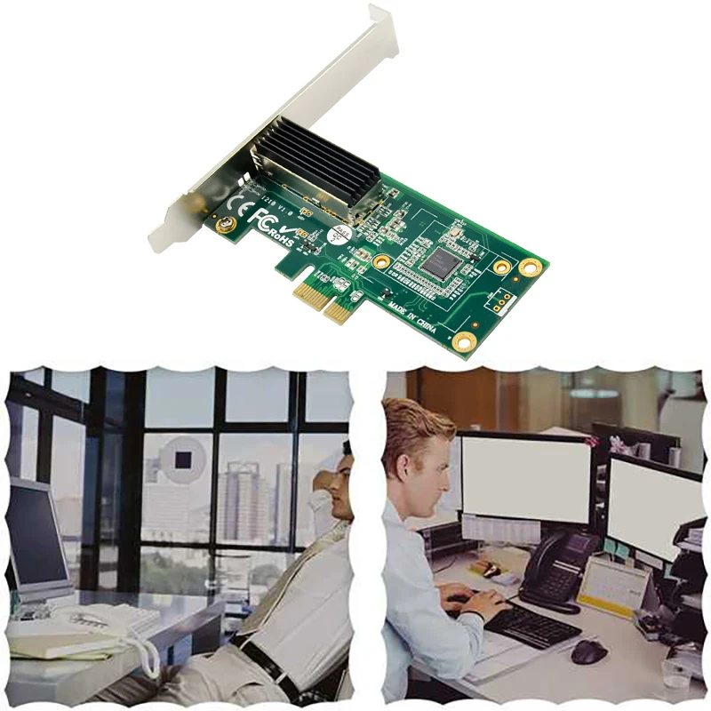 Сетевая карта PCI-E X1 I210AS Single Port Ethernet SFP Single Optical Изображение 3