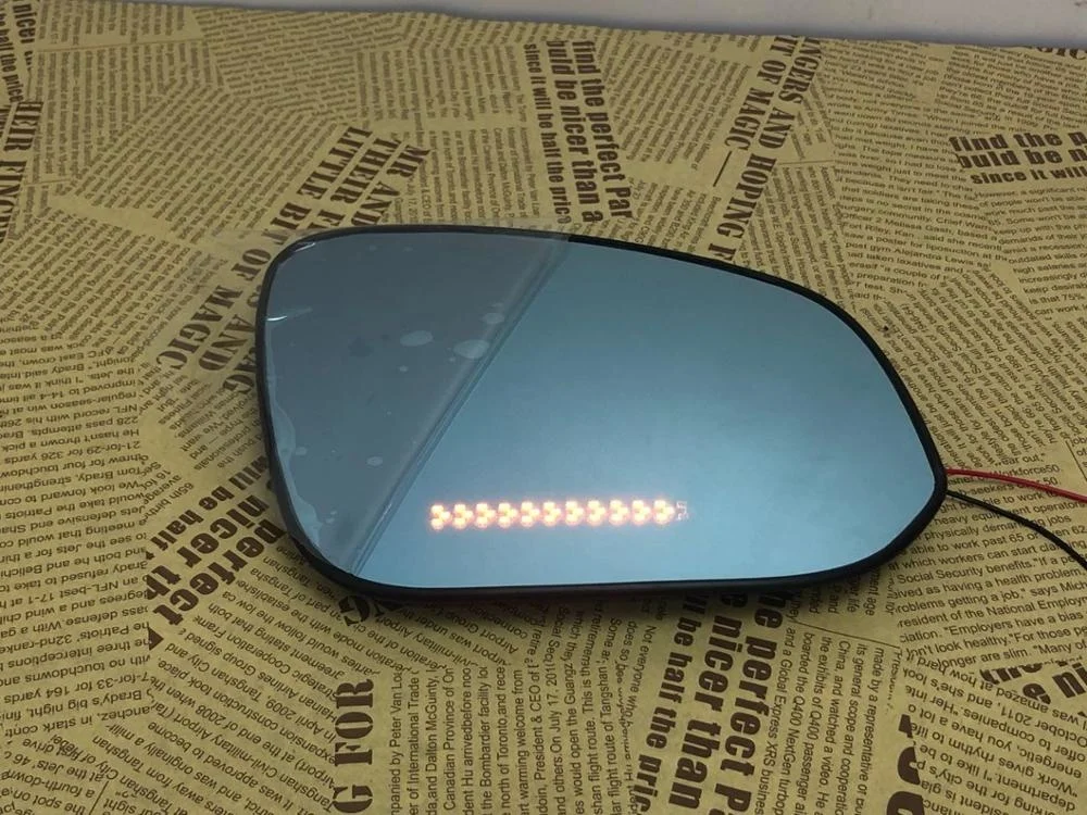 Синее зеркало заднего вида со светодиодным обогревом указателя поворота, Монитор Слепой зоны для Ford Mustang 2018 Everest 2015,2 шт Изображение 3