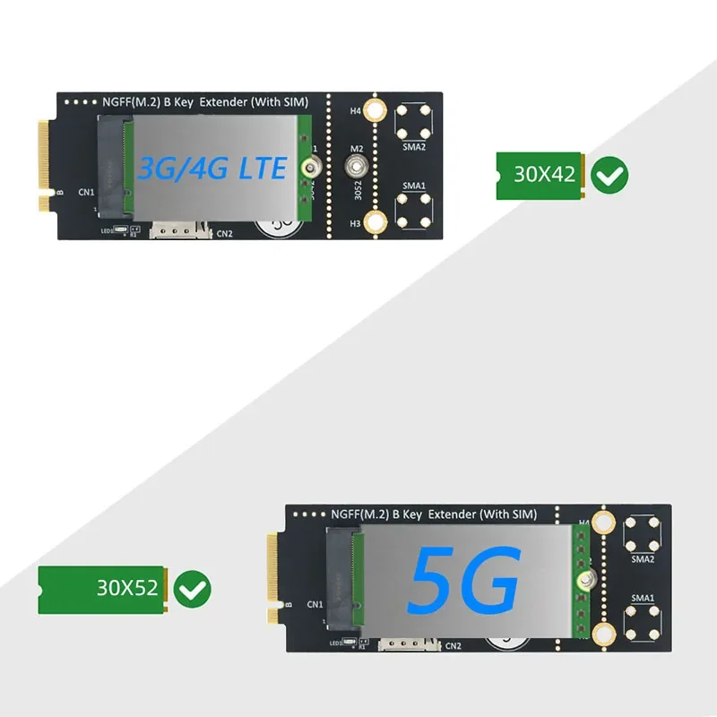 Слот NANO SIM для сетевого модуля Wi-Fi 3G/4G/5G M2 Расширьте свой ключ NGFF M.2 B Изображение 3