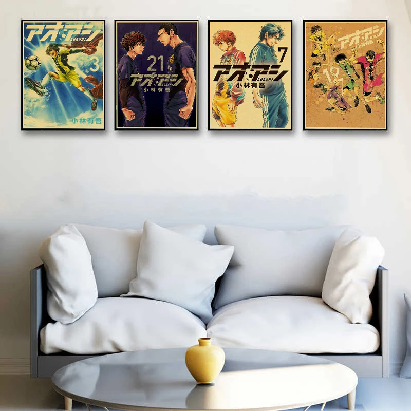 Спортивные плакаты AOASHI, принты на крафт-бумаге, современная мода, художественное изображение, украшение дома, Постер для спальни, кафе, Домашний декор для спальни Изображение 3