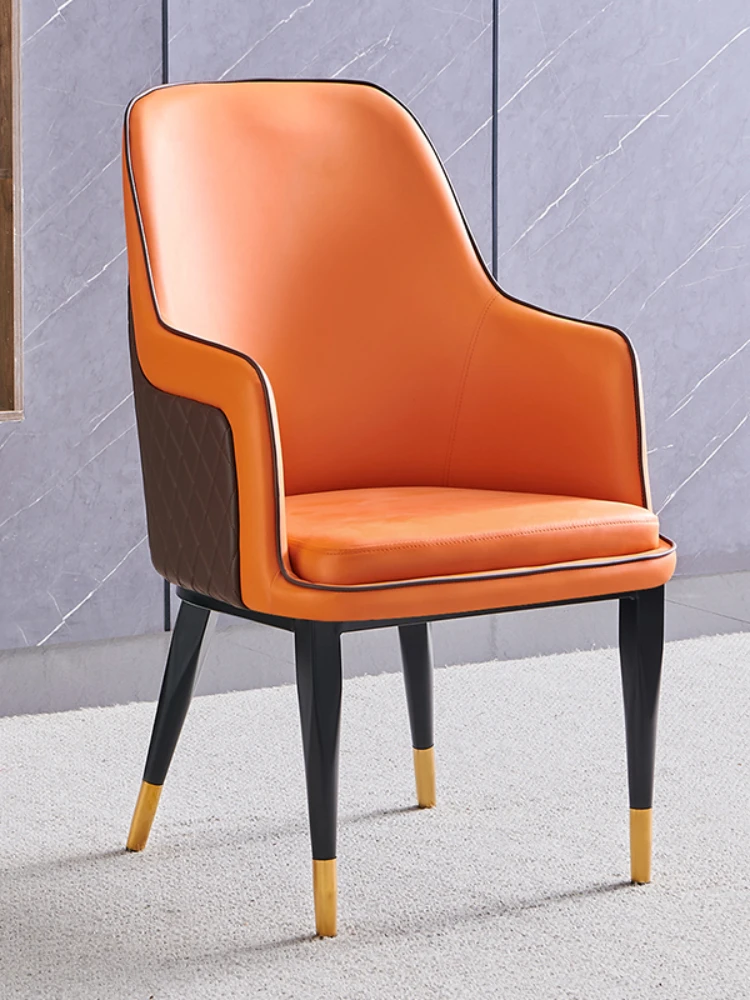 Удобная гостиная в итальянском стиле, легкое роскошное обеденное кресло, Домашний современный минималистичный стул для балкона, кресло Bentley Изображение 3