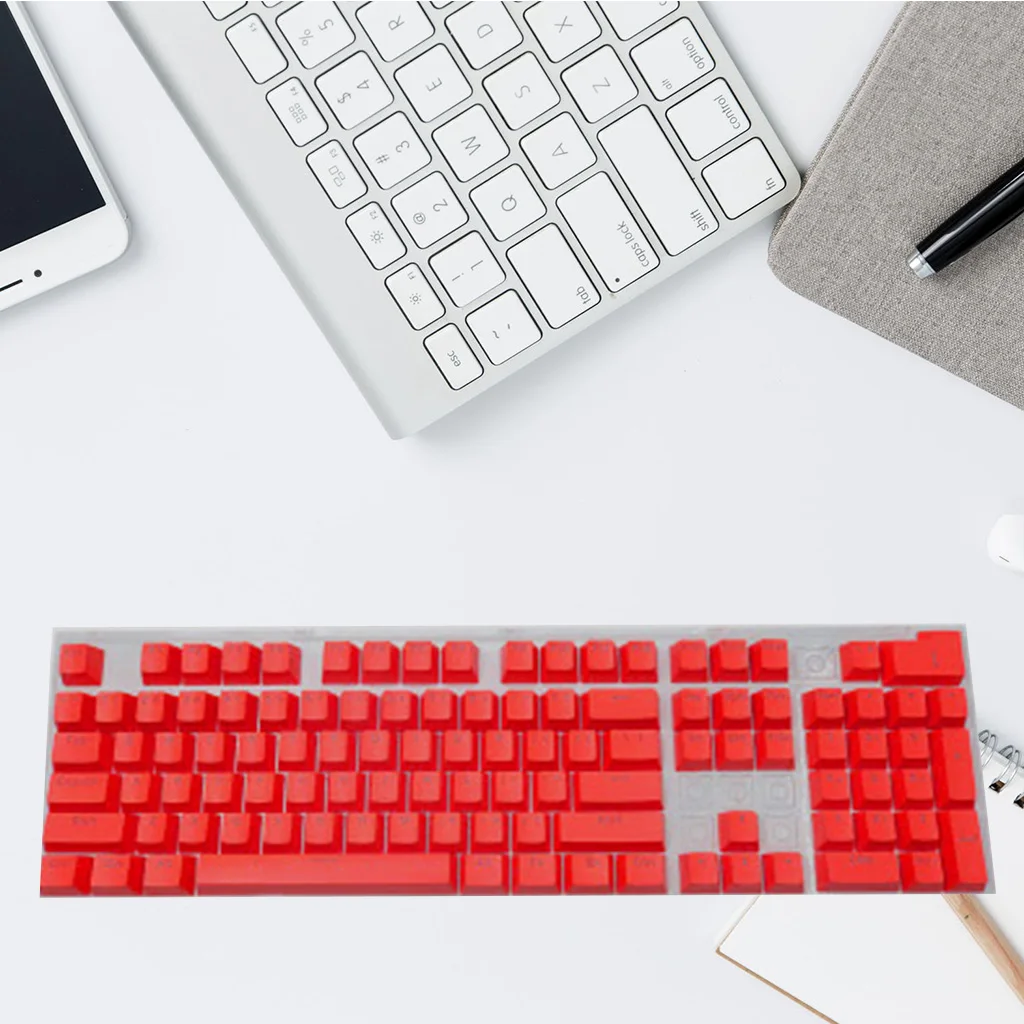 104 шт. ABS Keycap С Подсветкой OEM Профиль для Механической Игровой Клавиатуры Черный Синий Зеленый Серый Оранжевый Розовый Фиолетовый Красный Белый Прямая Поставка Изображение 4