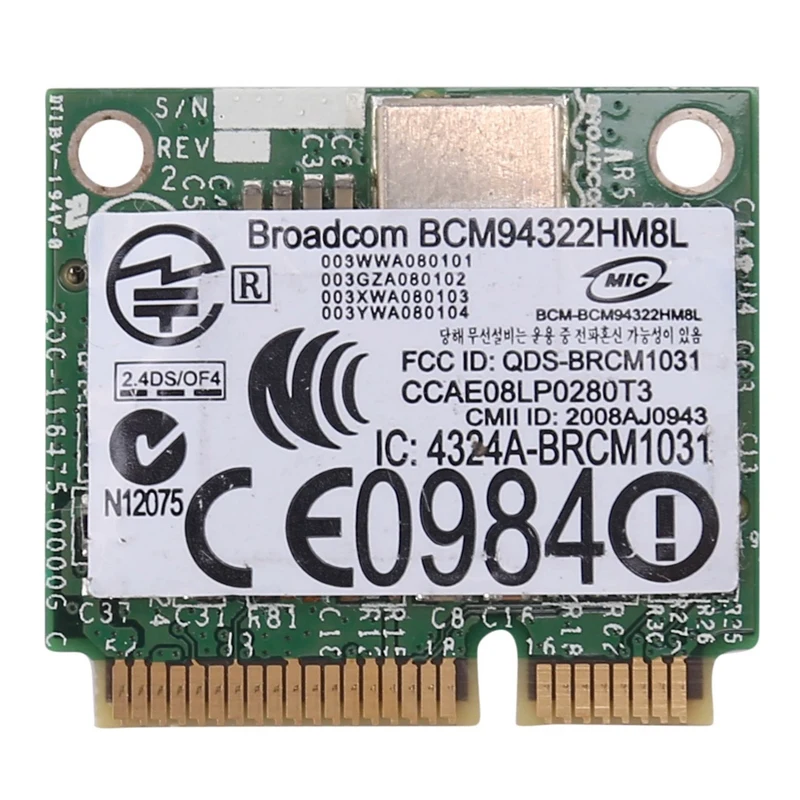 10X BCM94322HM8L BCM94322 Двухдиапазонная Беспроводная Сетевая карта Mini PCIE 300 Мбит/с 802.11A/B/G/N DW1510 для Mac OS /Hackintosh Изображение 4