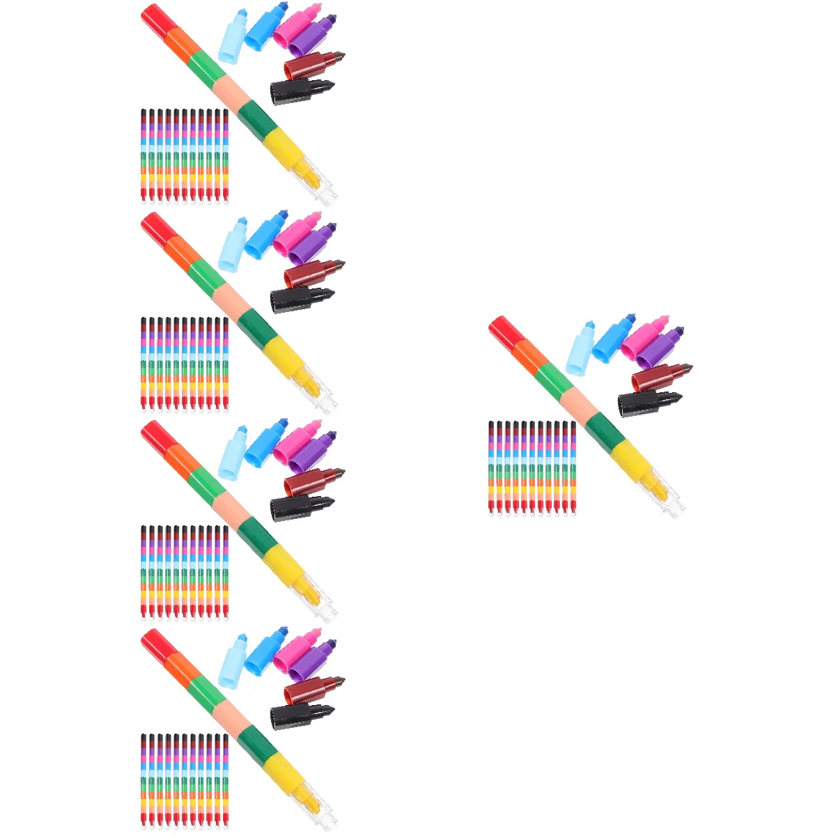 120 шт 12 цветных цветных карандашей для раскрашивания творческих строительных блоков Crayon Студенческие канцелярские принадлежности для рисования Изображение 4
