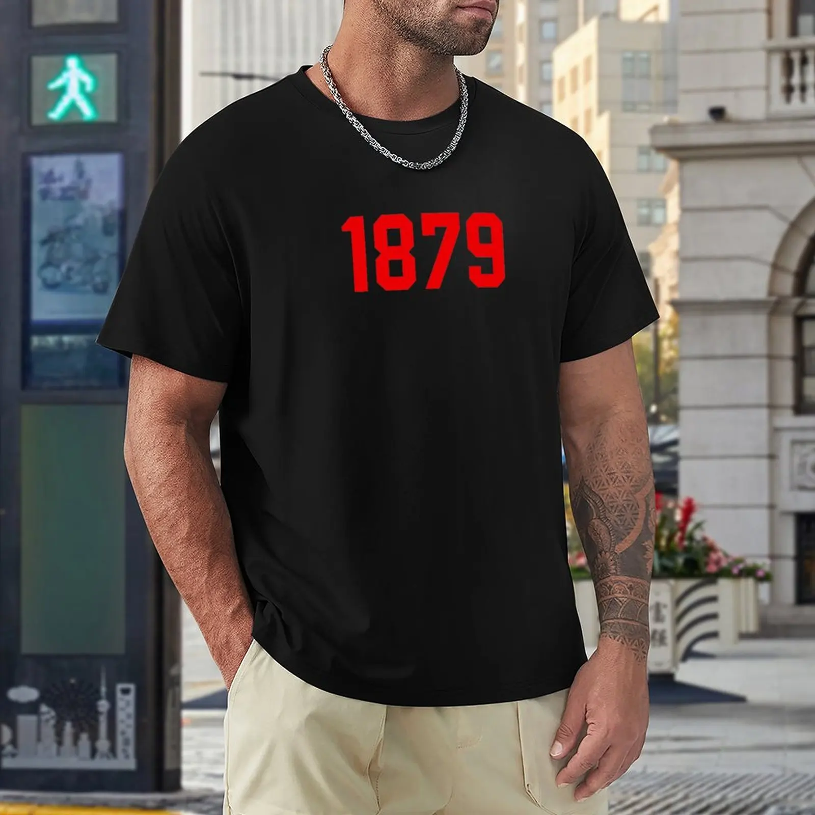 1879 Футболка Fulham Red, спортивная рубашка, эстетическая одежда, футболки на заказ, создайте свои собственные мужские футболки с длинным рукавом Изображение 4