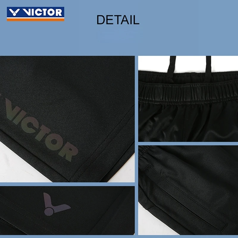 2023 теннисные шорты victor спортивная майка Одежда для бадминтона быстросохнущие брюки для бега мужчины женщины Изображение 4