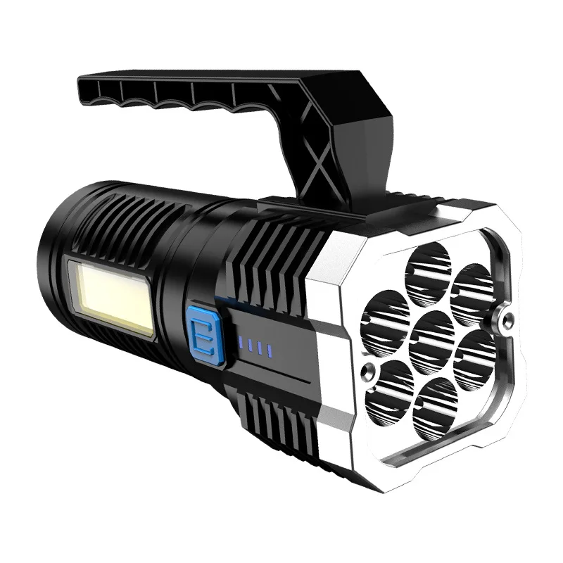 7LED + COB Фонарик USB Перезаряжаемый Портативный Кемпинговый Фонарь Супер Яркий Встроенный Аккумуляторный Прожектор Waterpoof Прожектор Факел Изображение 4