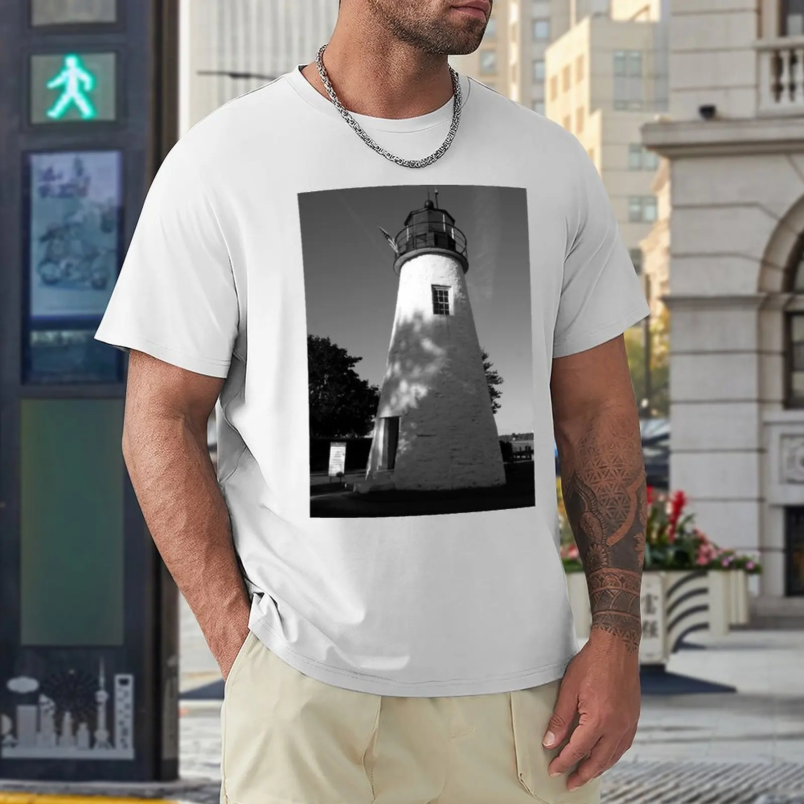 Concord Lighthouse - Гавр Де Грейс, Мэриленд, мужская одежда, футболки с графическим рисунком, мужские футболки, повседневные стильные Изображение 4