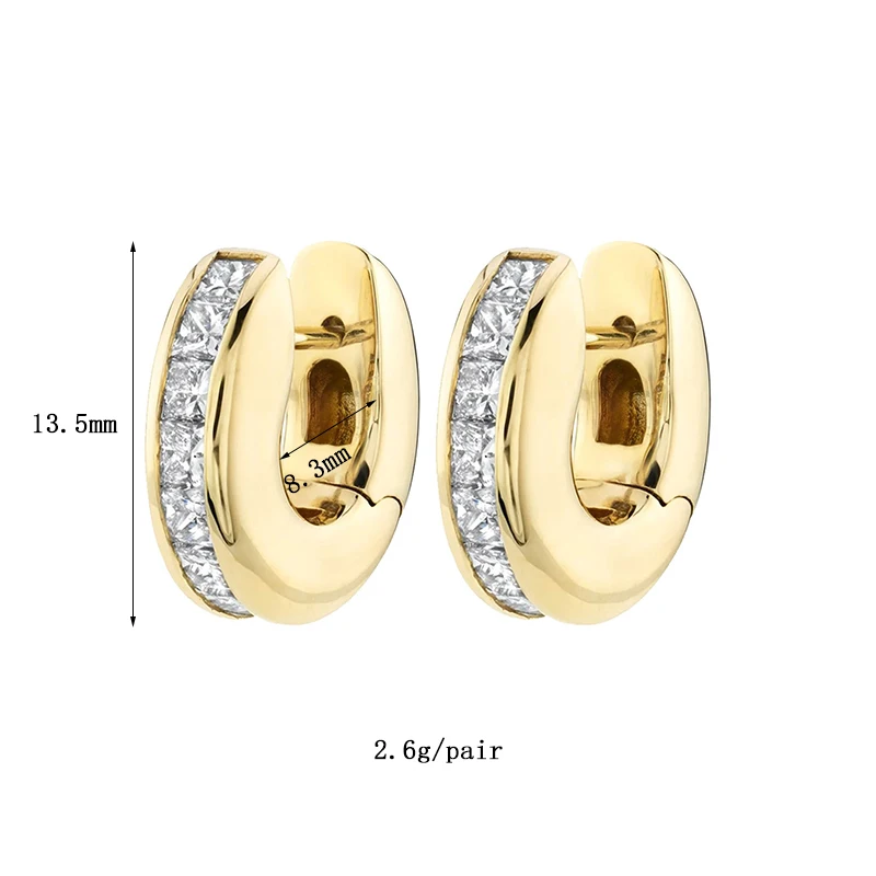 ISUEVA, позолоченные круглые серьги-кольца для женщин, Изысканный циркониевый пирсинг, серьги-обнимашки 2023, Модные ювелирные изделия Оптом Изображение 4