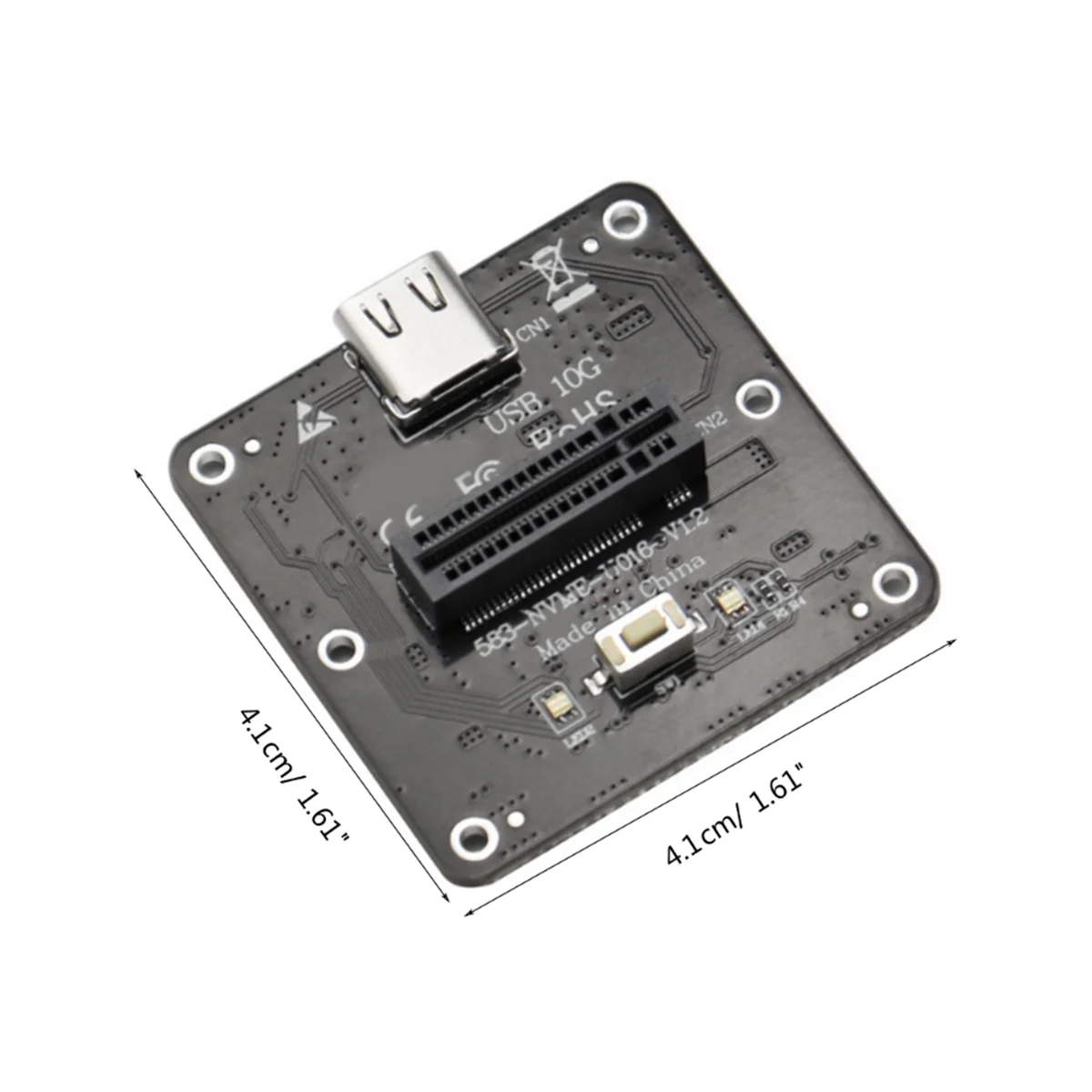 M.2 NVME к USB 3.1 Case Карта-адаптер Expansopn Плата JMS583 Поддерживает протокол NGFF Type-C USB3.1 Gen2 со скоростью 1000 + Мб/С. Изображение 4