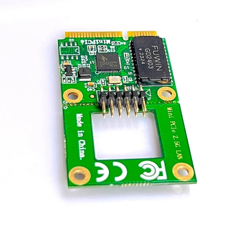 RTL8125B Mini Pcie 2.5Gigabit Ethernet Card Настольная Сетевая карта с мягкой маршрутизацией 10/100/1000 М/2.5 Гбит/с Адаптивная Изображение 4