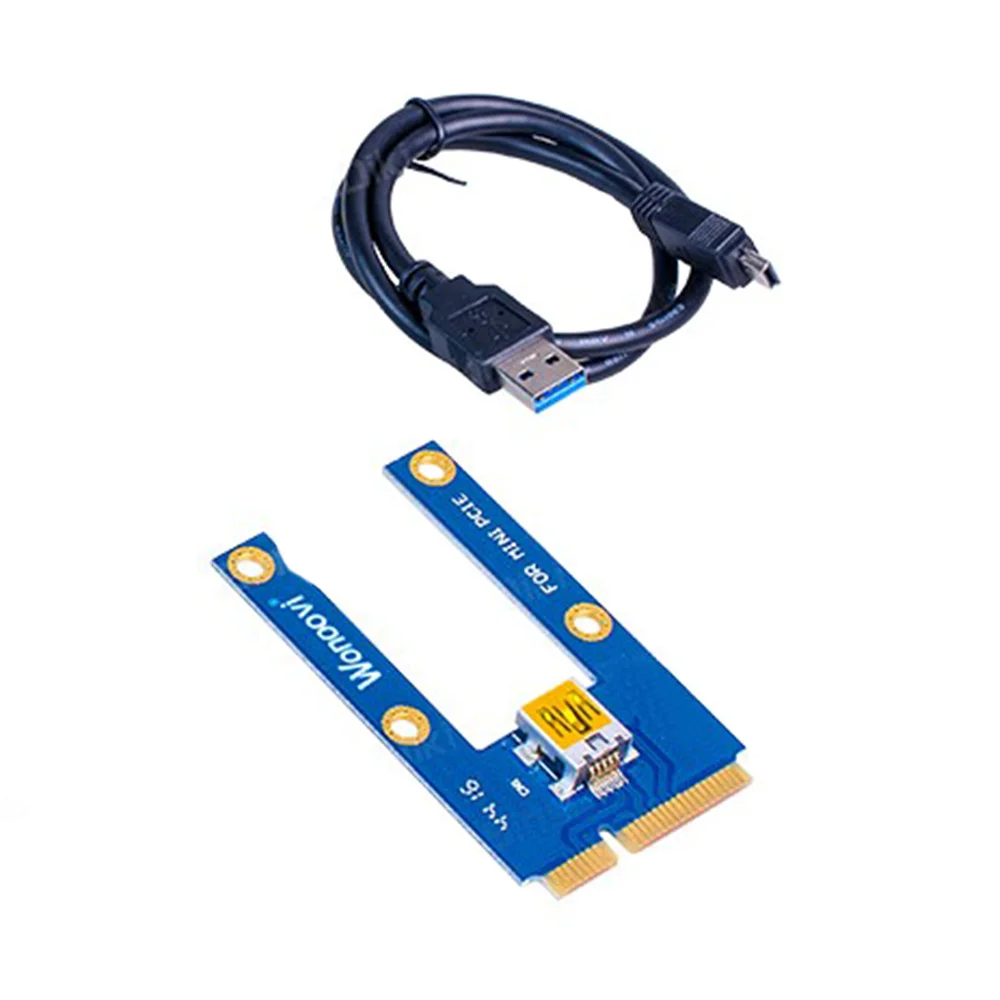 USB 3.0 Mini PCI-E к PCIe PCI Express от 1X до 16X Удлинитель Riser Card Адаптер-Удлинитель для Майнинга Bitcoin Miner Изображение 4