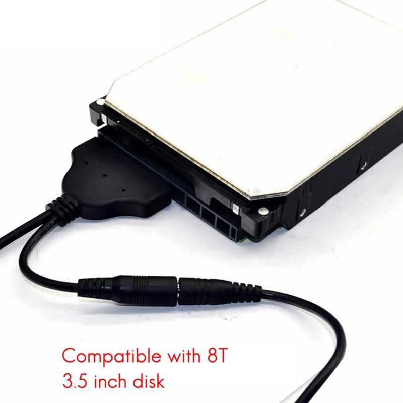 USB3.0 Кабель Easy Drive для чтения с жесткого диска USB к SATA3 2,5 /3,5-дюймовый кабель-адаптер для жесткого диска с интерфейсом питания Изображение 4